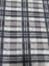 Tejido de forro polar con estampado de tartán / Rojo/Negro / Se vende por metros