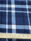 Aquamarine Tartan Plaid Fleece Printed Fabric.||color:Aquamarine