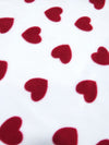 Valentine Hearts Fleece Printed Fabric