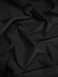 Tejido de sarga de poliéster y algodón, liso y reversible, para ropa de gala / Negro / Se vende por metros
