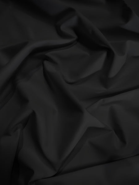 Solid Reversible Formal Poly Cotton Twill Fabric / Black / Sold By The Yard