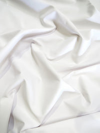 Tejido de sarga de poliéster y algodón, liso y reversible, para ropa de gala / Blanco / Se vende por metros