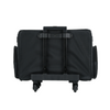 Maleta plegable de lujo con ruedas XL para guardar máquinas de coser, acolchada en negro