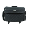 Maleta plegable de lujo con ruedas XL para guardar máquinas de coser, acolchada en negro