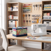 Organizador para caja de costura «Everything Mary» con diseño acolchado: estuche plegable de lados blandos con alfiletero y bolsillo para guardar accesorios de costura
