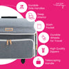 Maleta plegable de lujo con ruedas XL para guardar máquinas de coser, gris jaspeado