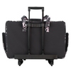 Todo Mary XXL Maletín plegable con ruedas para guardar la máquina de coser, negro con ribete floral