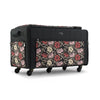 Maletín para máquina de coser con ruedas «Everything Mary Jumbo», con 5 ruedas, en estampado floral rojo y beige – Bolso acolchado extragrande para guardar materiales de manualidades, ideal para viajes y clases