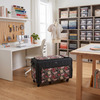 Maletín para máquina de coser con ruedas «Everything Mary Jumbo», con 5 ruedas, en estampado floral rojo y beige – Bolso acolchado extragrande para guardar materiales de manualidades, ideal para viajes y clases