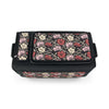 Maletín para máquina de coser con ruedas «Everything Mary Jumbo», con 5 ruedas, en estampado floral rojo y beige – Bolso acolchado extragrande para guardar materiales de manualidades, ideal para viajes y clases