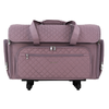 Maleta de transporte plegable con ruedas para máquina de coser «Everything Mary XXL», de 4 ruedas, acolchada en color morado