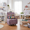 Maleta de transporte plegable con ruedas para máquina de coser «Everything Mary XXL», de 4 ruedas, acolchada en color morado