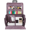 Maleta de transporte plegable con ruedas para máquina de coser «Everything Mary XXL», de 4 ruedas, acolchada en color morado