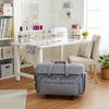 Todo lo que necesitas para guardar tu máquina de coser: maleta plegable con ruedas de 4 ruedas Mary XXL, acolchada en gris.