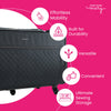 Todo lo que necesitas: maleta plegable con ruedas para guardar la máquina de coser Mary Jumbo 5 Wheel, color negro.