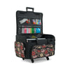 Funda con ruedas para máquina de coser «Everything Mary XXL», con estampado floral en rojo y beige – Bolso de gran tamaño para máquina de coser, ideal para viajes y clases