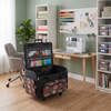 Funda con ruedas para máquina de coser «Everything Mary XXL», con estampado floral en rojo y beige – Bolso de gran tamaño para máquina de coser, ideal para viajes y clases