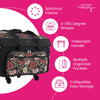 Funda con ruedas para máquina de coser «Everything Mary XXL», con estampado floral en rojo y beige – Bolso de gran tamaño para máquina de coser, ideal para viajes y clases
