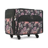 Estuche con ruedas para máquina de coser «Everything Mary XL» con estampado de flores moradas: bolsa de mano para máquina de coser, ideal para viajes, clases y patchwork