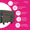 Estuche con ruedas para máquina de coser «Everything Mary XL», con diseño geométrico en gris – Bolso de mano para máquina de coser, ideal para viajes, clases y patchwork