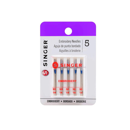 SINGER® Embroidery Needles, Size 90/14