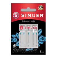 SINGER® Embroidery Needles Size 90/14 5-Pack
