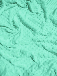 Tela suave para bebé «Icy Mint Minky Dimple Dot» / Se vende por metros