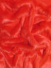 Tela de piel sintética de pelo largo y peludo, de color rojo fuego / Se vende por yardas