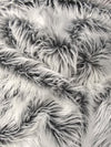 Grey Frost Solid Shaggy Long Pile Faux Fur Fabric / Sold By The Yard||color:Grey Frost