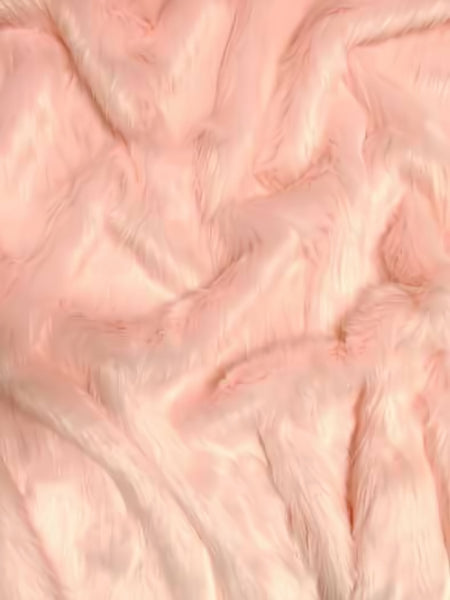 Light Pink Solid Shaggy Long Pile Faux Fur Fabric / Sold By The Yard||color:Light Pink