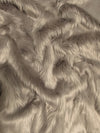 Oyster Solid Shaggy Long Pile Faux Fur Fabric / Sold By The Yard||color:Oyster