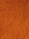 Tela de piel sintética mongola de pelo largo, color ámbar, lisa / Se vende por yardas