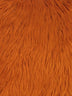 Tela de piel sintética mongola de pelo largo, color ámbar, lisa / Se vende por yardas
