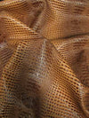 Gingerbread Florida Gator 3D Embossed Vinyl Fabric / Sold By The Yard