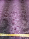 Passion Purple Florida Gator 3D Embossed Vinyl Fabric / Sold By The Yard