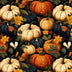 «Pumpkin Patch Harvest Multi» sobre fondo azul, 100 % algodón
