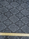 Damask Diamond Charcoal/Gray Fleece Fabric