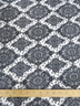 Damask Diamond White/Charcoal Fleece Fabric
