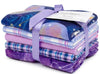 5 Flannel Fat Quarters Out of the World Celestial Pink Purple Precut 18" x 21" Baby