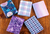 5 Flannel Fat Quarters Out of the World Celestial Pink Purple Precut 18" x 21" Baby