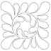 Cuadrado emplumado 9" Quilt Stencil