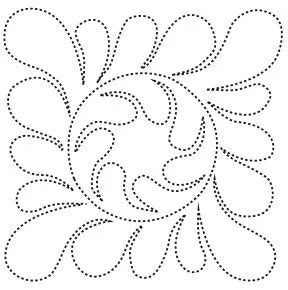 Cuadrado emplumado 11" Quilt Stencil