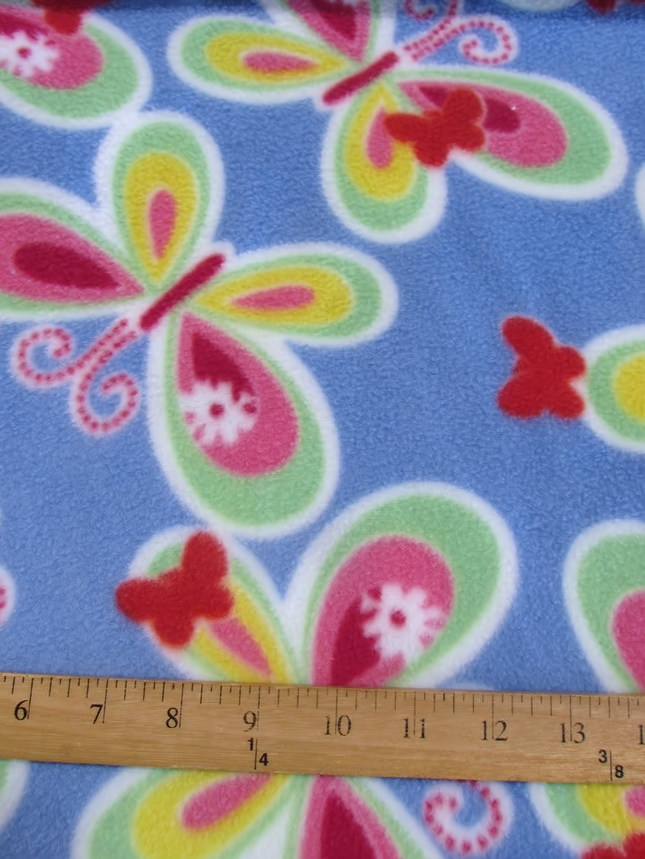 Singer Ricky Fleece Summer Butterflies Aqua Fleece Fabric | SINGER®