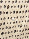 Paw Print Toss Cream/Brown Fleece Fabric