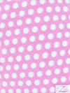 Polka Dot Light Pink and White Fleece Fabric