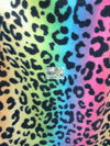 Rainbow Leopard Pattern Fleece Fabric