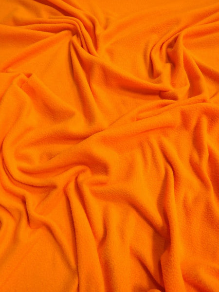 Fleece Fabric Solid / Neon Orange||color:Neon Orange