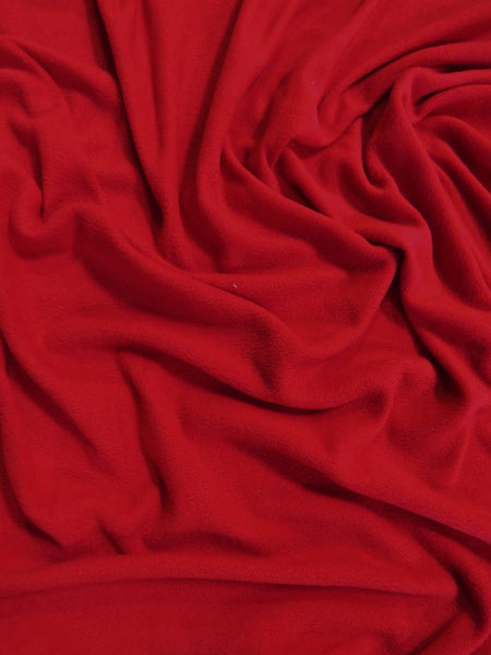 Fleece Fabric Solid / Red||color:Red