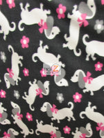 Classy Puppy Toss Fleece Fabric