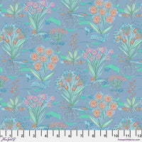 Tela de algodón «Flourish And Bloom Garden Periwinkle», 44"/45", por yarda